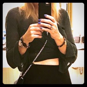 BCBG Tie Back Wrap Top